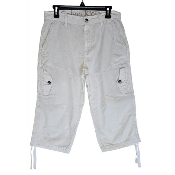 Calvin Klein Mens Lightweight Cargo Capri Pants With Adjustable Drawstrings Mult - Picture 4 of 9